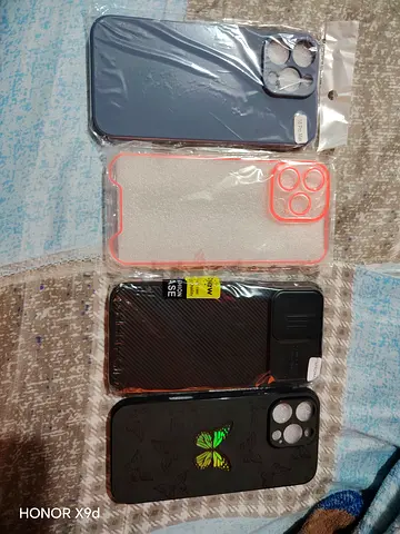 Pack of 4 iPhone 16 Pro max protective cases — assorted styles (new, in packaging)