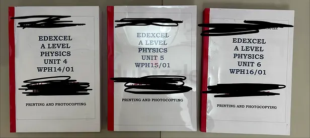 IAL Set of 3 Edexcel A Level Physics Units (WPH14/01, WPH15/01, WPH16/01) 100 AED each