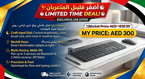 Logitech Craft Advanced Wireless Keyboard – Like New | Smart Dial