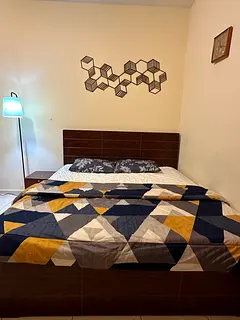 Spacious master bedroom with attached bathroom available for Keralites’s family and couples