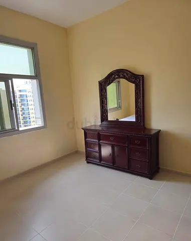Wooden Dresser with Decorative Mirror - Dark Cherry Finish
