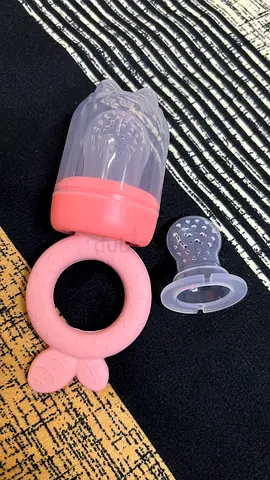 Silicone Baby Fruit Feeder Pacifier + Teether Set - Light Pink