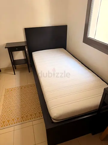 IKEA Malm single bed and bedside table