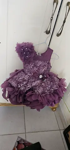 Purple ruffled Birthday Frock, girls party dress, size for toddler