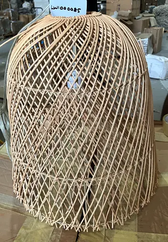 Hanging Rattan Lantern, 45x38 cm