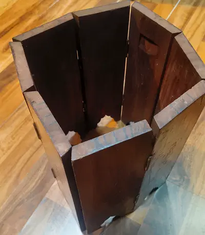 Wooden hexagonal stand design -31cm height