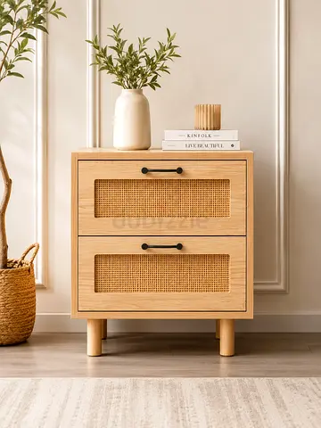 Rattan nightstand