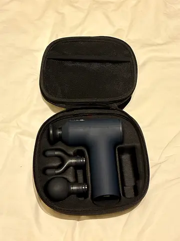 Compact Massage Gun with Case and 3 Attachments - Lightly Used