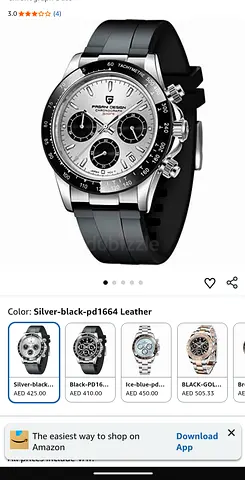 Pagani Design Chronograph Watch with Rubber Strap