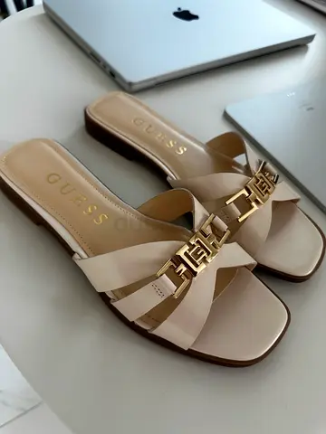 Original Guess - women's beige slip-on sandals, size EU 39 - excellent condition
