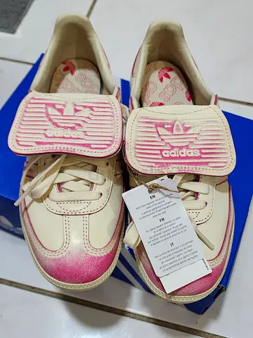 Adidas Samba LT (long tongue) Distressed - pink & cream, brand new with tags, size visible