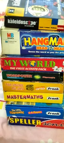 Mixed Board Games Bundle — Hangman, MasterMaths, Treasure Island & More