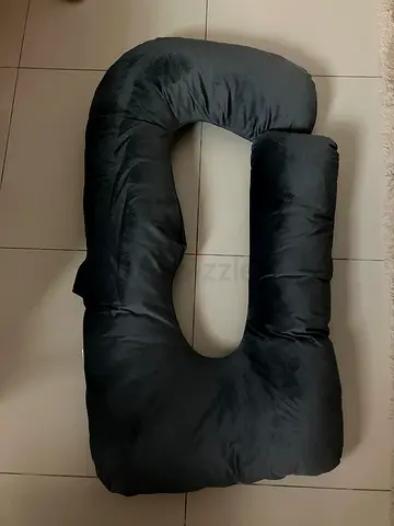 Large U-Shaped Full Body Pregnancy/Nursing Pillow - Black