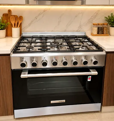 TecnoGas 5 Burners Full Gas Cooking Range Sam Like New Condition 90cm