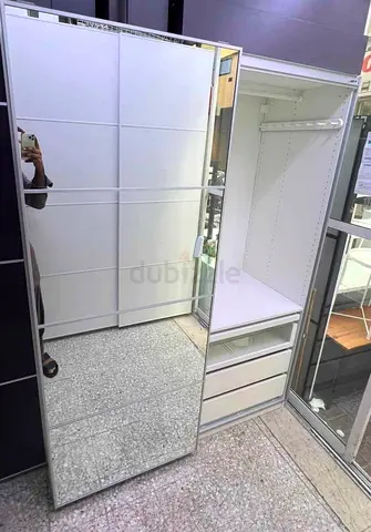 White Sliding Door Wardrobe with Full Length Mirror
