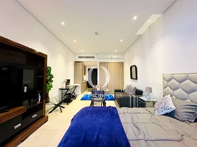 Furnished Studio | Divine Residences | Balcony & Pool Access