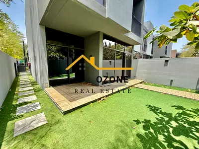 Corner 3BR Townhouse for Rent | Sendian, Masaar | Gated Community | Maid Room & Garden