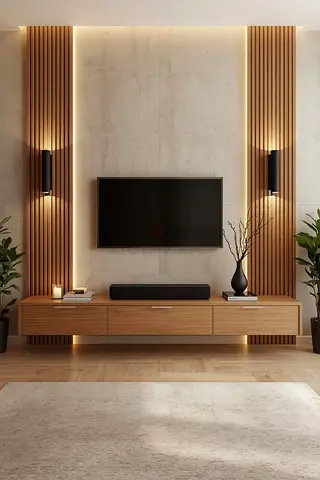 Modern Floating TV Stand and Entertainment Center