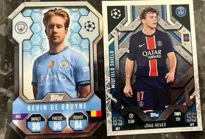 Topps Match Attax 24/25 - De Bruyne & João Neves Shield Inserts