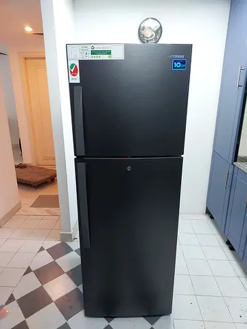 Black Top-Freezer Refrigerator - Good Condition, 2-Door