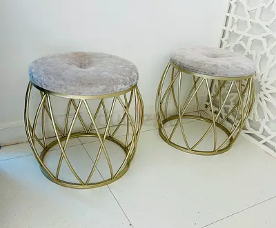 Beautiful gold metal stools