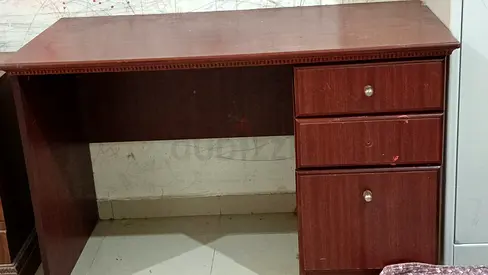 Solid Teakwood Study / Office Desk with Storage Drawers | Only AED 20