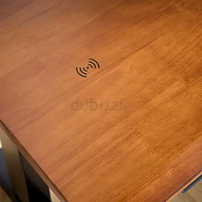Height-Adjustable Smart Desk with Built-In Wireless Charger