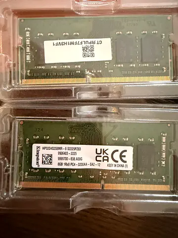 Pair of Kingston 16GB DDR4 Laptop RAM (2 x 8GB) SO-DIMM
