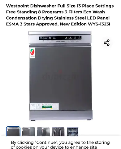 Westpoint Dishwasher for sale al nahda 2 dubai