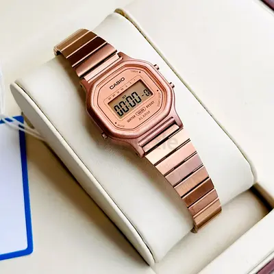 Casio LA-11WR-5ADF Rose Gold Digital Ladies Watch - Classic Vintage Style