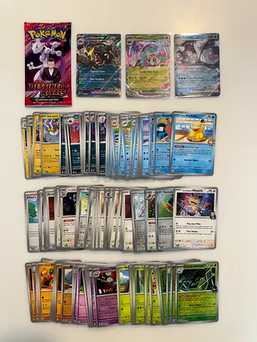 Pokemon cards Destined Rivals original holographic EX shiny cards