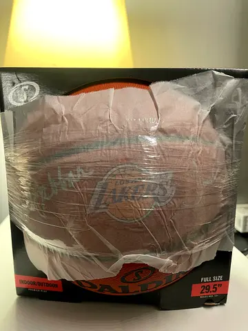 Kareem Abdul Jabbar & James Worthy Signed Basketball (Lakers)