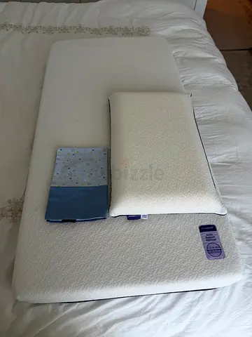 Clevamama Airgo Support Mattress + Toddler Pillow – Like New