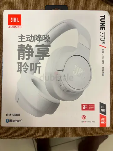 JBL Tune 770NC Wireless Bluetooth Headphones - White (Like New)