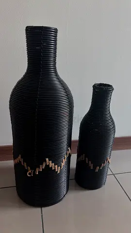 Lot of 2 Wicker Vases