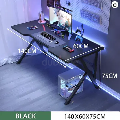 DESINO Ergonomic Large Gaming Desk | 140 * 60cm | Black
