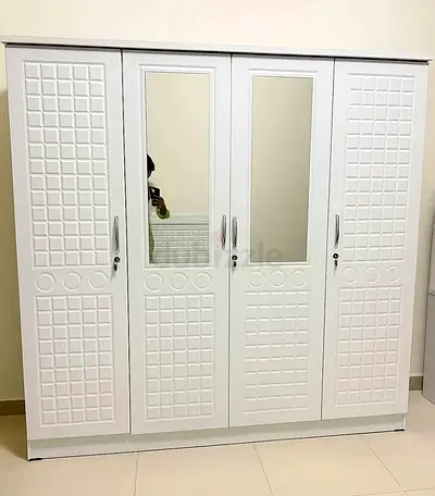 White colour 4door wardrobe brand new