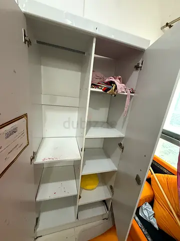 White 3-Door Wardrobe / Storage Cabinet - Good for Bedroom or Office