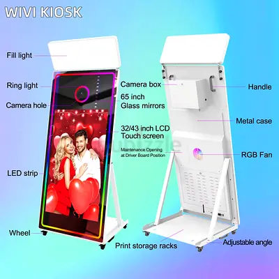 65" Standing Selfie Mirror Photobooth