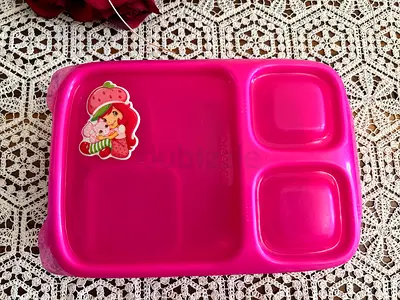 Pink divided baby/ toddler meal plate - 3 compartments, good condition