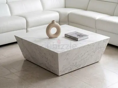 Natural Marble Coffee Table – 110×110cm