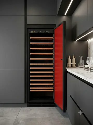 EuroCave Large Wine Cooler & Beverage Fridge – Single Door | Wooden Shelves