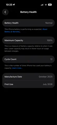 iPhone with 100% Battery Health — Lightly Used, Excellent Condition
