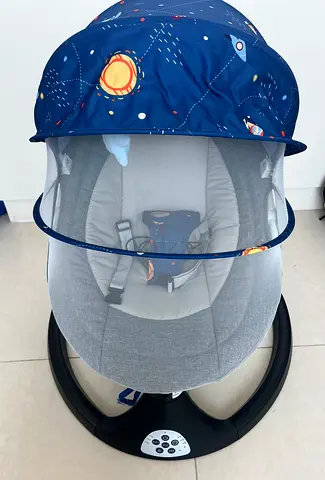 Electric Baby Swing with Mosquito Net and Space Design