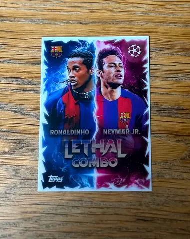Match Attax Ultra Rare Neymar Jr. & Ronaldinho Combo Card (UEFA Champions League) 1 IN 500 PACKS