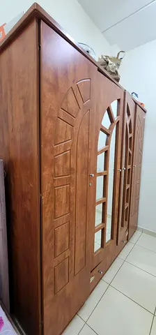 Solid Wood 3-Door Wardrobe / Armoire - Good Condition