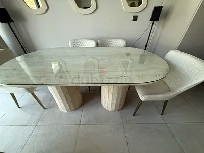 Marble Top Dining Table - Modern Neutral