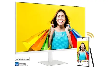 Samsung M5 27 Inch White Full HD Smart Remote Air Play Apps Monitor