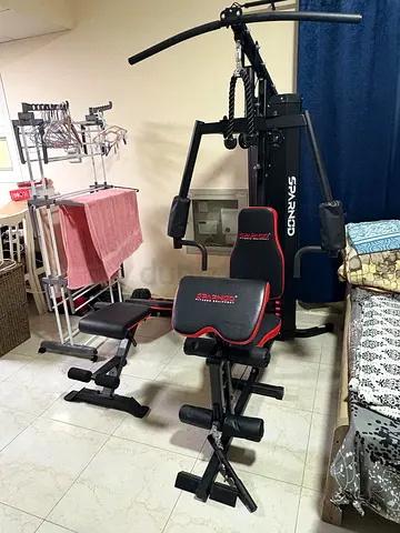 Used multi-function home gym workout station - Sparnod/Strength system