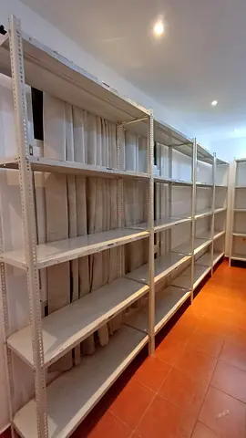 Heavy-duty metal warehouse shelving racks (multiple units) - good condition